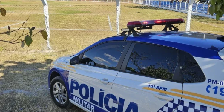Viatura durante a segurança no Estádio