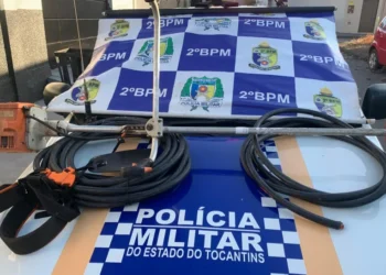 PMTO prende três homens por furto e receptação de fios e roçadeira em Araguaína