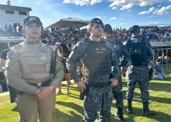 PMTO garantindo a segurança no 7º Futebol Solidário em Palmas. - Foto: Ascom 1° BPM