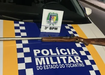 Armamento calibre .28 foi apreendida pela equipe do 3º BPM - Foto: Ascom 3º BPM