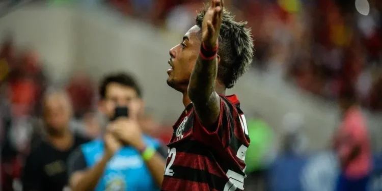 Bruno Henrique durante partida do Flamengo  • Divulgação/Flamengo