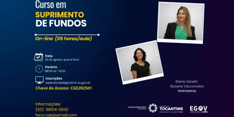 CGE Tocantins realiza curso em Suprimento de Fundos na modalidade virtual - Divulgação/CGE-TO