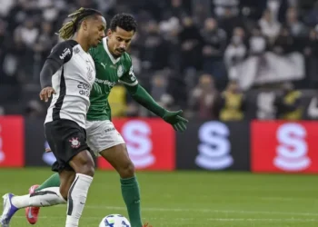 Carrillo durante jogo entre Corinthians x Palmeiras • Victor Aznar/Sports Press Photo/Getty Images