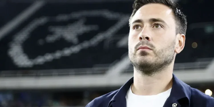 Davide Ancelotti durante Botafogo x Palmeiras pelo Brasileirão • Vítor Silva/Botafogo