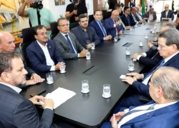 Secretário-chefe da Casa Civil, Deocleciano Gomes, representando o governador Wanderlei Barbosa recebeu o grupo no Palácio Araguaia Governador José Wilson Siqueira Campos