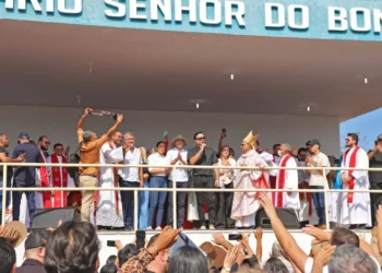 Missa campal realizada no povoado Senhor do Bonfim, ponto alto das celebrações no dia 15 de agosto - Márcio Vieira/Governo do Tocantins