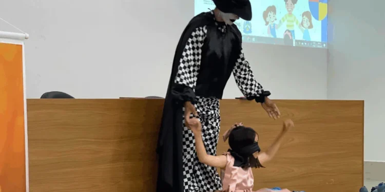 Capacitação também trabalhou o tema de forma lúdica - Crédito: Divulgação Seciju/Governo do Tocantins