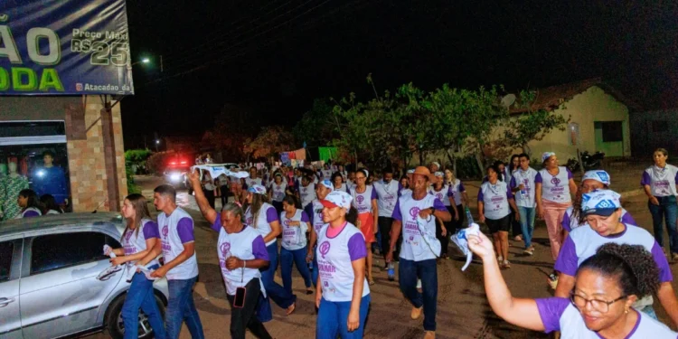 Operação Shamar: Polícia Civil realiza caminhada em Paranã para conscientização sobre a violência contra a mulher