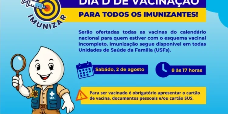 Palmas realiza dia D de vacinação nas unidades de saúde neste sábado, 2