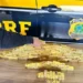 A ação da Polícia Rodoviária Federal (PRF), realizada na segunda-feira, 4 de agosto, resultou na apreensão de barras de ouro em Boa Vista, Roraima • PRF
