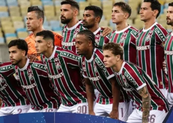 O elenco do Fluminense em jogo da Sul-Americana • Marcelo Gonçalves/FFC