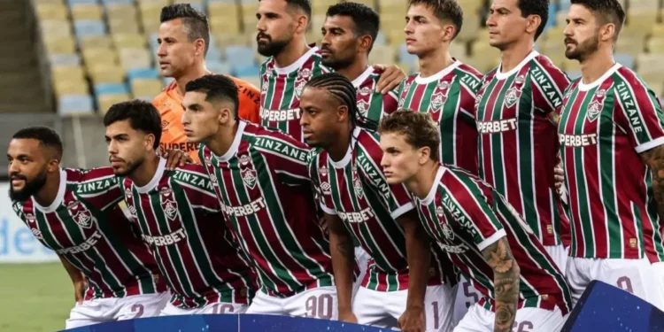 O elenco do Fluminense em jogo da Sul-Americana • Marcelo Gonçalves/FFC