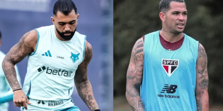Gabigol e Luciano devem ser titulares em partida entre Cruzeiro e São Paulo • Fotos: Gustavo Aleixo/Cruzeiro e Pedro Guedes/São Paulo FC