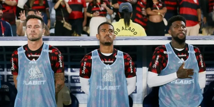 Os reforços do Flamengo relacionados para o jogo contra o Atlético-MG • Gilvan de Souza/Flamengo