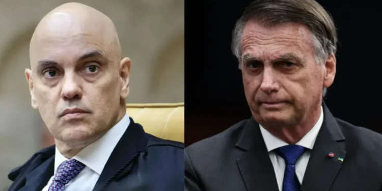 Alexandre de Moraes e Jair Bolsonaro • Fellipe Sampaio/STF | Ton Molina/STF