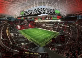Imagem do projeto do estádio do Flamengo • Reprodução