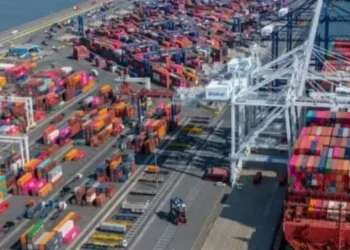 Porto de Nova York é um dos principais em movimentação de contêineres nos Estados Unidos — Foto: Port Of New York and New Jersey