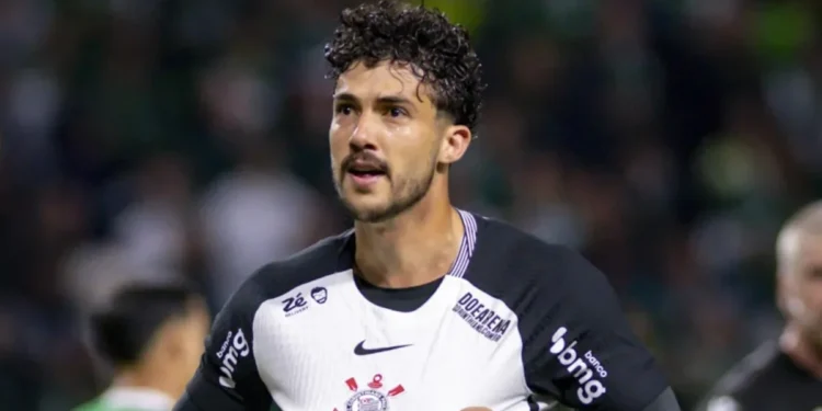Gustavo Henrique comemora o segundo gol do Corinthians sobre o Palmeiras  • Riquelve Nata/Sports Press Photo/Getty Images