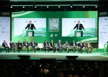 Tarifaço dos EUA foi destacado na cerimônia de abertura do Congresso Brasileiro do Agronegócio — Foto: Pablo Jacob/Governo de SP