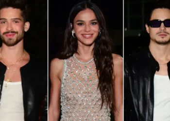 João Guilherme e Danilo Mesquisa vão com mesmo look em festa de Bruna Marquezine • Anderson Borde e Webert Belicio / AgNews