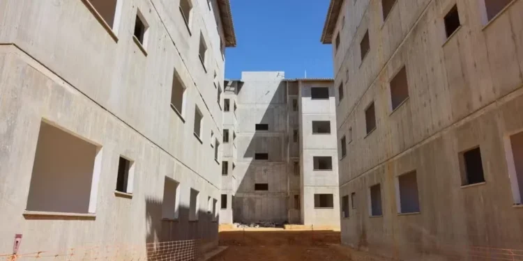 Construção de conjunto habitacional — Foto: Prefeitura de Palmas/Divulgação