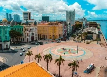 Marco Zero da cidade do Recife.  • Reprodução