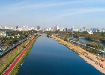 Bacia do Rio Pinheiros passa pelos municípios de Taboão da Serra e Embu das Artes, além da capital paulista  • Reprodução/Trata Brasil