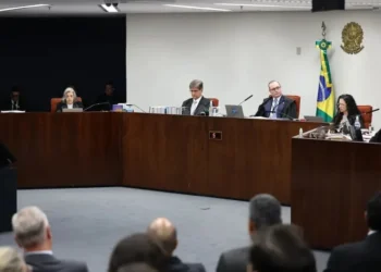 Primeira Turma do STF em julgamento da denúncia sobre o núcleo 1 do inquérito sobre o plano de golpe de Estado  • Antonio Augusto/STF