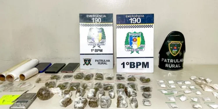 Polícia Militar apreende drogas e prende dois suspeitos por tráfico em Palmas