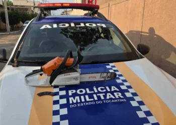 PMTO recupera motosserra e prende três suspeitos por furto e receptação em Araguaína