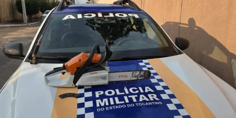 PMTO recupera motosserra e prende três suspeitos por furto e receptação em Araguaína