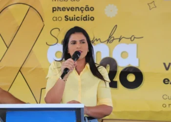 Durante a abertura do Setembro Amarelo, primeira-dama Karynne Sotero destacou a importância de levar o projeto às escolas e comunidades mais vulneráveis - Foto: Loise Maria/Governo do Tocantins