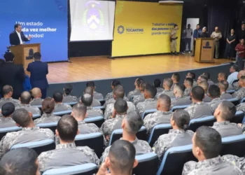 Governador Wanderlei Barbosa participa de formatura de 100 profissionais de Nivelamento da Força Nacional; Foto: Antonio Gonçalves/Governo do Tocantins