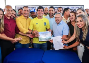 Representando o governador Laurez Moreira, o secretário de Estado dos Esportes e Juventude, Juarez Salim Moreira, acompanhou o ministro do Esporte, André Fufuca,nos lançamentos de obras esportivas em Palmas e Porto Nacional - Crédito: Ezequias Araújo/Governo do Tocantins