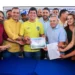 Representando o governador Laurez Moreira, o secretário de Estado dos Esportes e Juventude, Juarez Salim Moreira, acompanhou o ministro do Esporte, André Fufuca,nos lançamentos de obras esportivas em Palmas e Porto Nacional - Crédito: Ezequias Araújo/Governo do Tocantins