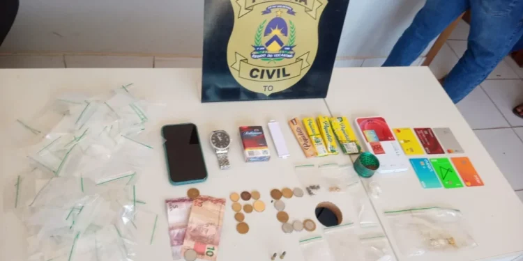 Em Pedro Afonso, Polícia Civil prende homem por tráfico de drogas, posse irregular de munição e estupro de vulnerável