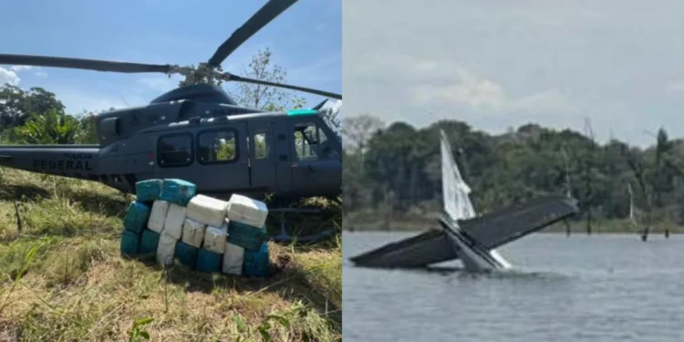 Avião que caiu em represa no Amazonas transportava mais de 500 kg de drogas