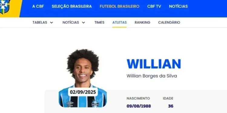 CBF “fura” acerto entre Willian e Grêmio; entenda