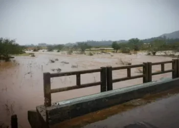 Enchente de junho de 2025 em Santa Maria-RS — Foto: Samuel Marques/PMSM