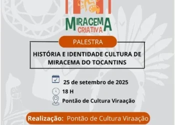 Projeto Miracema Criativa promove palestra sobre história e identidade cultural de Miracema do Tocantins