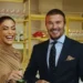 Juliana Paes posa ao lado de David Beckham: “Novos amigos”