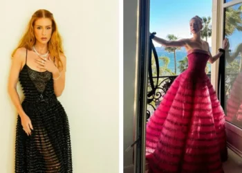 Marina Ruy Barbosa homenageia Giorgio Armani e relembra looks do estilista