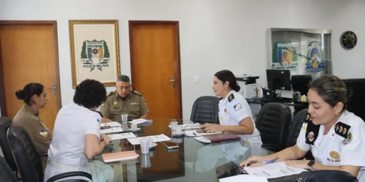 Diretoria de Saúde da PMTO apresenta ao Comandante-Geral, Coronel Cláudio Tomaz, o Plano Estratégico para Saúde Mental do efetivo - Foto: Ascom PMTO