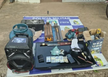 Materiais apreendidos. - Foto: Ascom PMTO