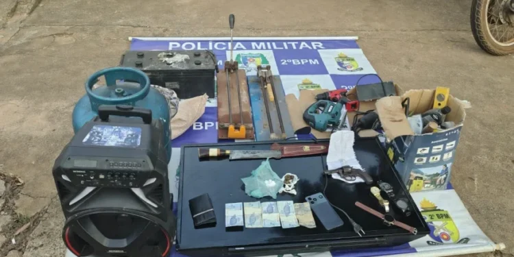 Materiais apreendidos. - Foto: Ascom PMTO