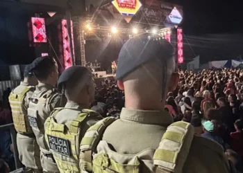 Presença constante da Polícia Militar durante todo o evento. - Foto: Ascom 10° BPM