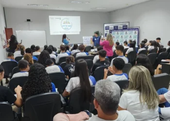 Aulão do #TonoSAEBCeral com os estudantes do nono ano, na sede da SRE Guaraí - Foto: Seduc/Governo do Tocantins