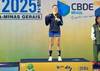 Lara Emanuelle Vasconcelos da Silva, de 14 anos, conquistou medalha de ouro inédita para o Tocantins - Foto: Vitória Pereira/Governo do Tocantins