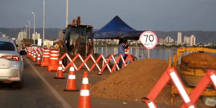 Obra de duplicação da ponte entre Palmas e Luzimangues segue em andamento conforme o cronograma estabelecido (Crédito foto: Esequias Araújo/Governo do Tocantins)