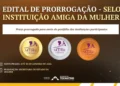 Governo do Tocantins prorroga prazo do edital do Selo Instituição Amiga da Mulher